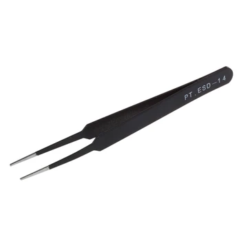 

Straight Tip Black Extra Fine Point Metal Tweezer