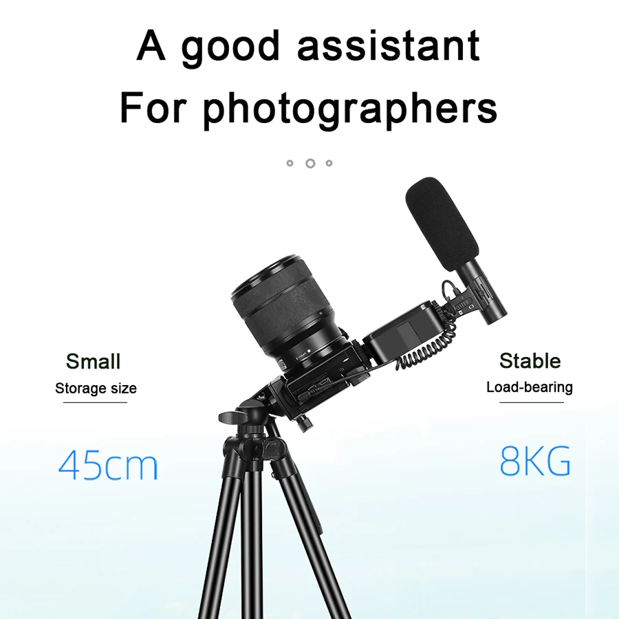 Equipamento de Gravação Vídeo com Tripé Obturador para Câmera do Telefone Mamen Smartphone Vlogging Preenchimento Youtube Conjunto Vlogger Kit Luz - Image 6
