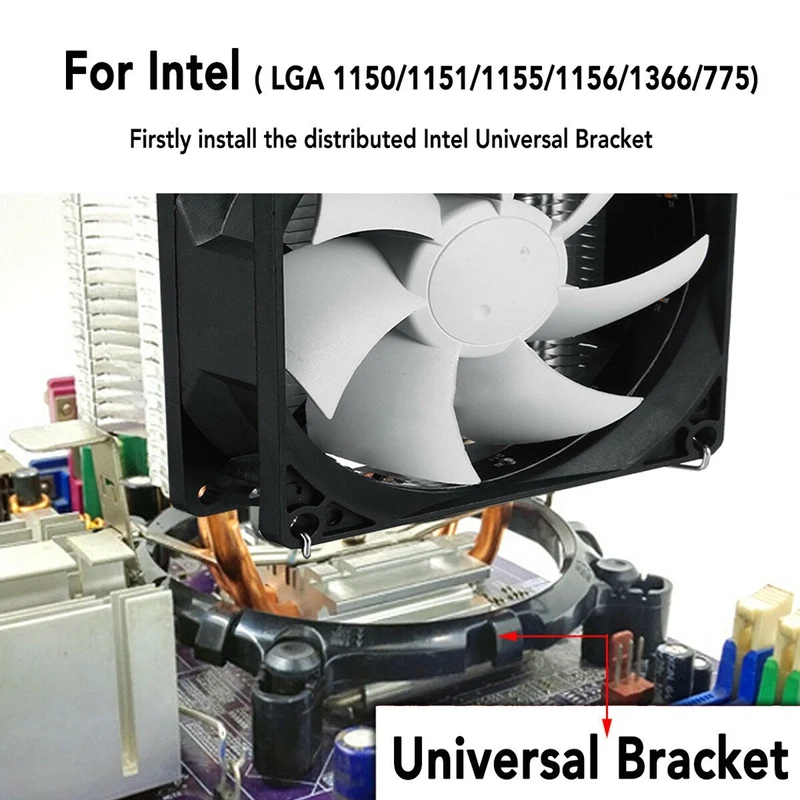 Кулер для процессора с Led Rgb 3Pin Вентилятор охлаждения процессора для Inter 775 115X Amd Am3
