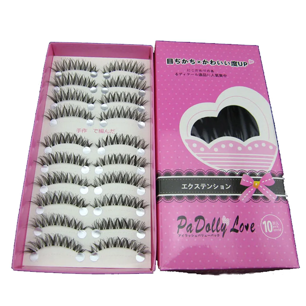 Eyelashes lashes New Japanese Style Black 10 Pairs High-quality HS-08 pinceaux maquillage 930 | Красота и здоровье
