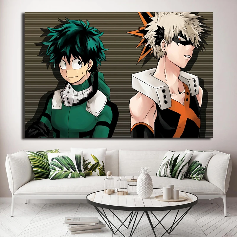 Cross Stitch Home Decor My Hero Academia Full Square Drill Japanese Anime Role Diamond Picture Embroidery Painting Wall Sticker | Дом и сад