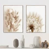Bunny Tail Grass Reed Dandelion Flower Wall Art Canvas Painting Nordic Posters And Prints Wall Pictures For Living Room Decor 2