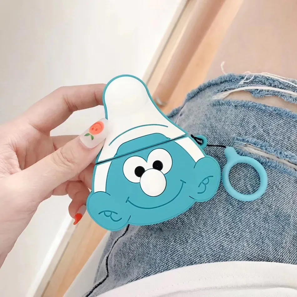 3D силиконовый Bluetooth беспроводной чехол для наушников для AirPods 2 чехол Чехол с милой собачкой для Apple Air Pods чехол аксессуары ремешок