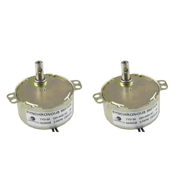 

CHANCS 2PCS Permanent Magnet Synchronous Motor TYD-50 220V AC 2.5-3RPM CW/CCW Electric Gear Motor