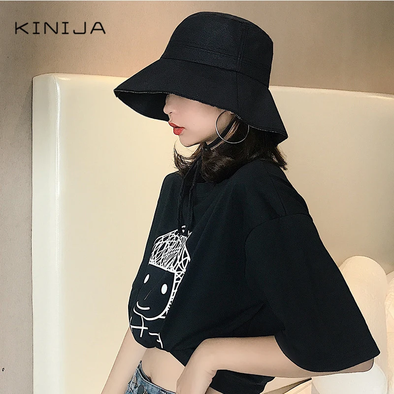 Летняя новая стильная шляпа с большими полями корейская в рыбацком стиле