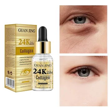 

24k Collagen Eye Serum Moisturizing Firming Skin Anti-puffiness Dark Circles Eye Essence Panda eyes Removal