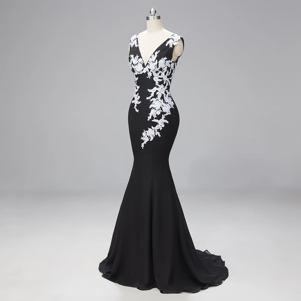 Длинное вечернее платье 2019 халат De Soiree Аппликация vestido de festa Русалочка платья для