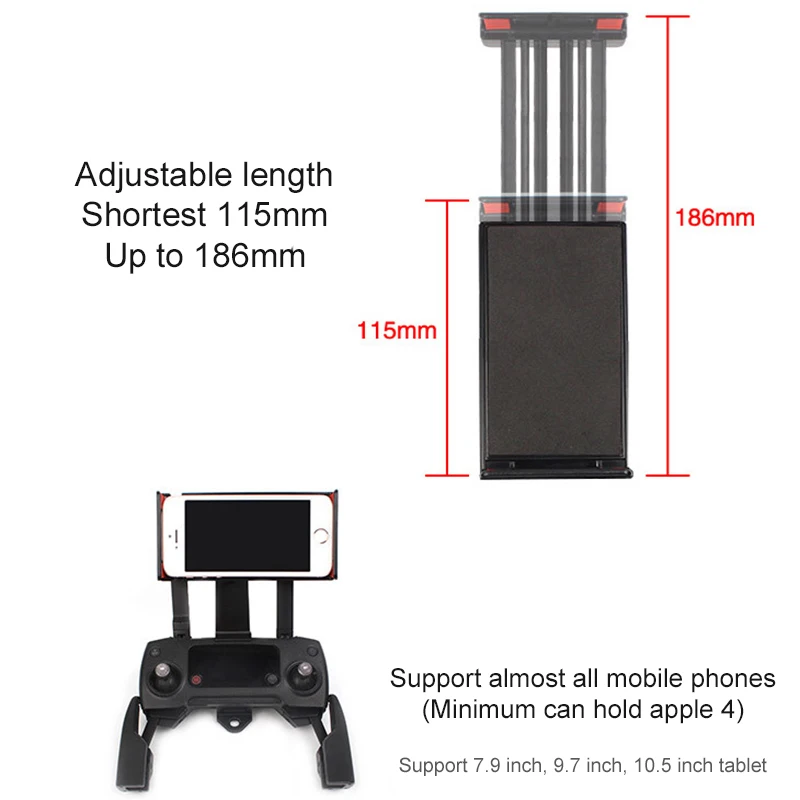 Подставка для телефона и планшета Xiaomi, вращение на 360 градусов, Дрон, пульт дистанционного управления, подставка для монитора DJI Spark Mavic Pro, воздушный БПЛА дистанционного управления