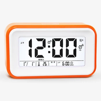 

Portable Digital Alarm Clock Light Modern Kitchen Travel Thermometers Alarm Clock Vibrating Creative Bedside Relojes Clocks BH