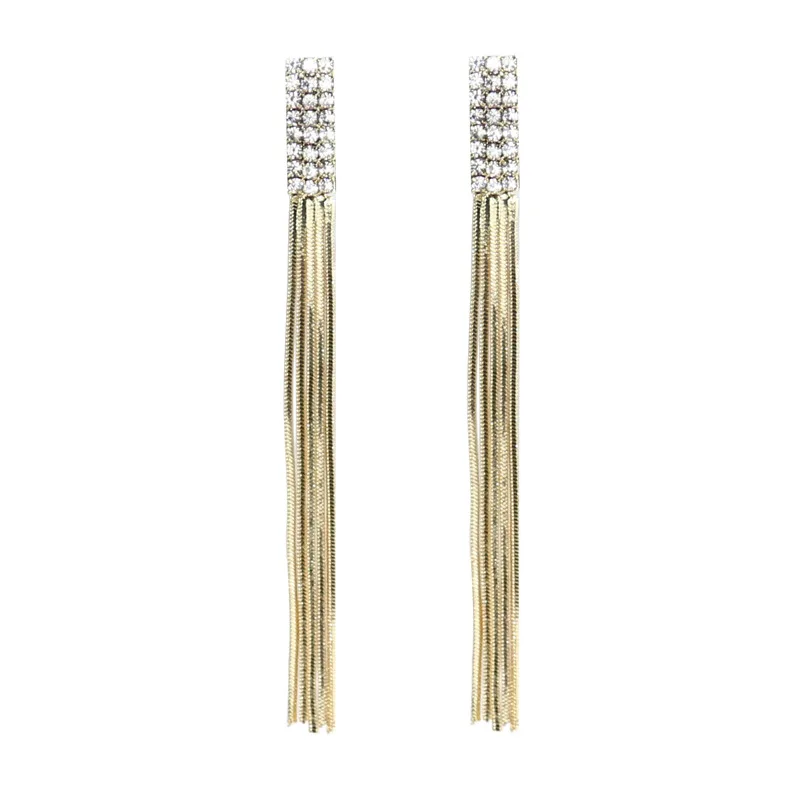Серьги-подвески длинные золотые серьги 2020 металлические с бахромой для женщин 2018