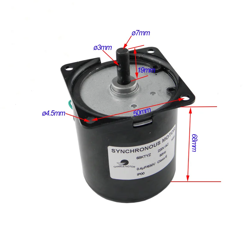 Продукт 220V AC 28W 68 synchronz синхронизация двигателя 1,2 RPM 2,5 RPM 5RPM 10RPM 15RPM 20RPM для продажи