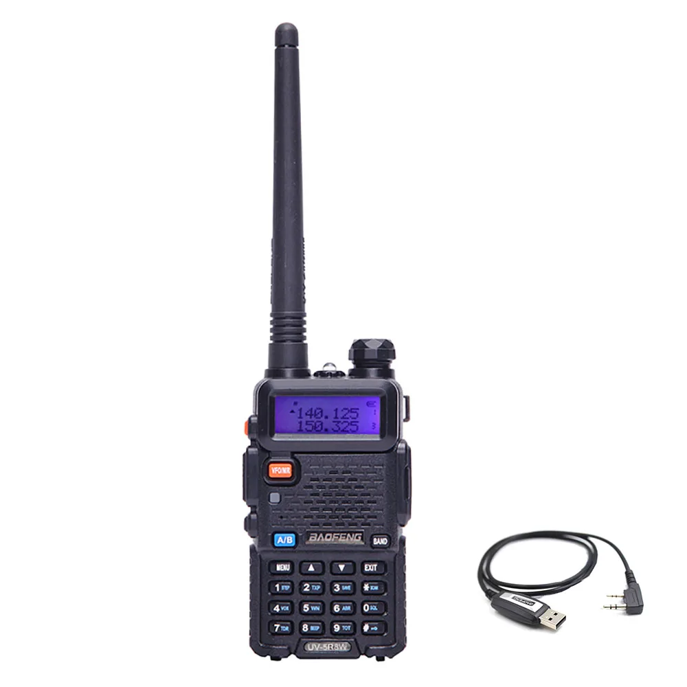with Cable Baofeng UV-5R 8 Вт Высокая мощная двухсторонняя рация 8 Вт CB Ham Радио Портативный 10 км длинный Pofung UV5R диапазон - Цвет: with Cable