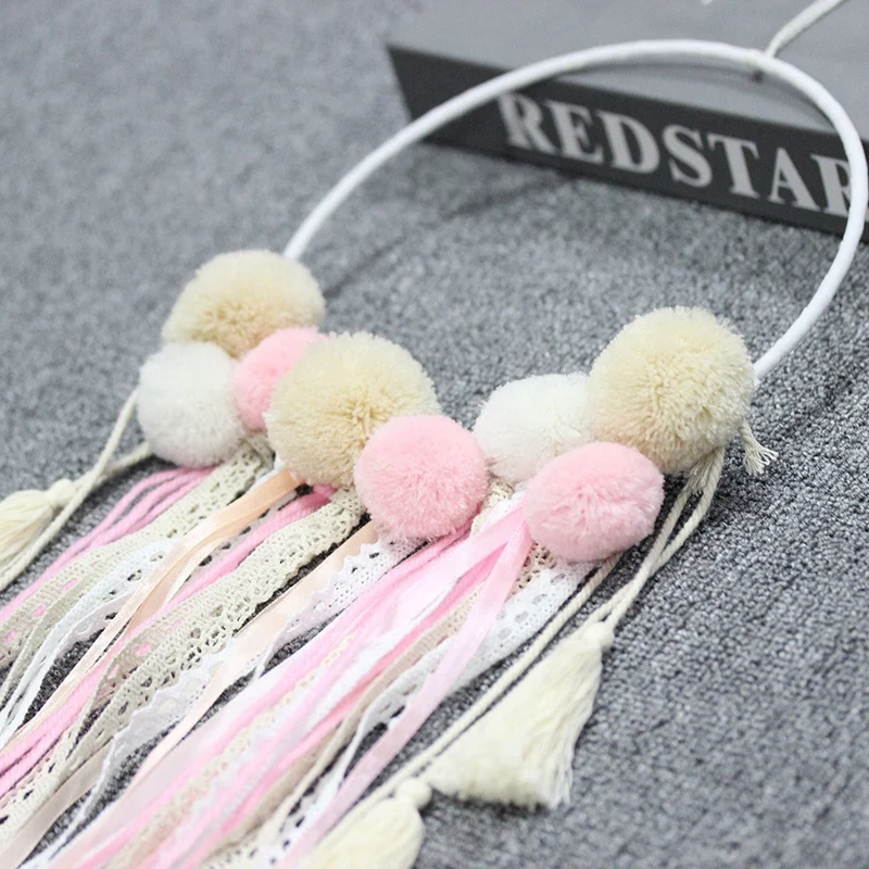 Dream Catcher Handmade Cotton Thread Dream Catcher Room Decoration Tassel Dreamcatchers Wall Hanging Decor Kids Gift