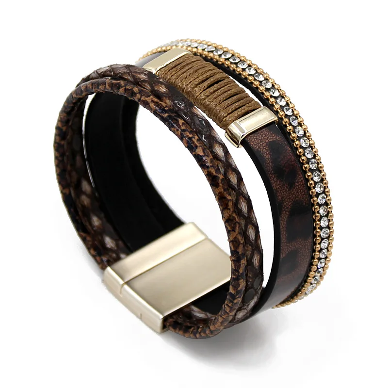 Женский многослойный браслет белый стразы ювелирные изделия|bracelet jewelry|women