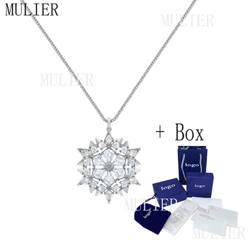 

MULIER 2019 SWA Magic Snow series Exquisite and shiny Snowflake Decoration Female Necklace Clavicle Chain 5498960 Gift preferred