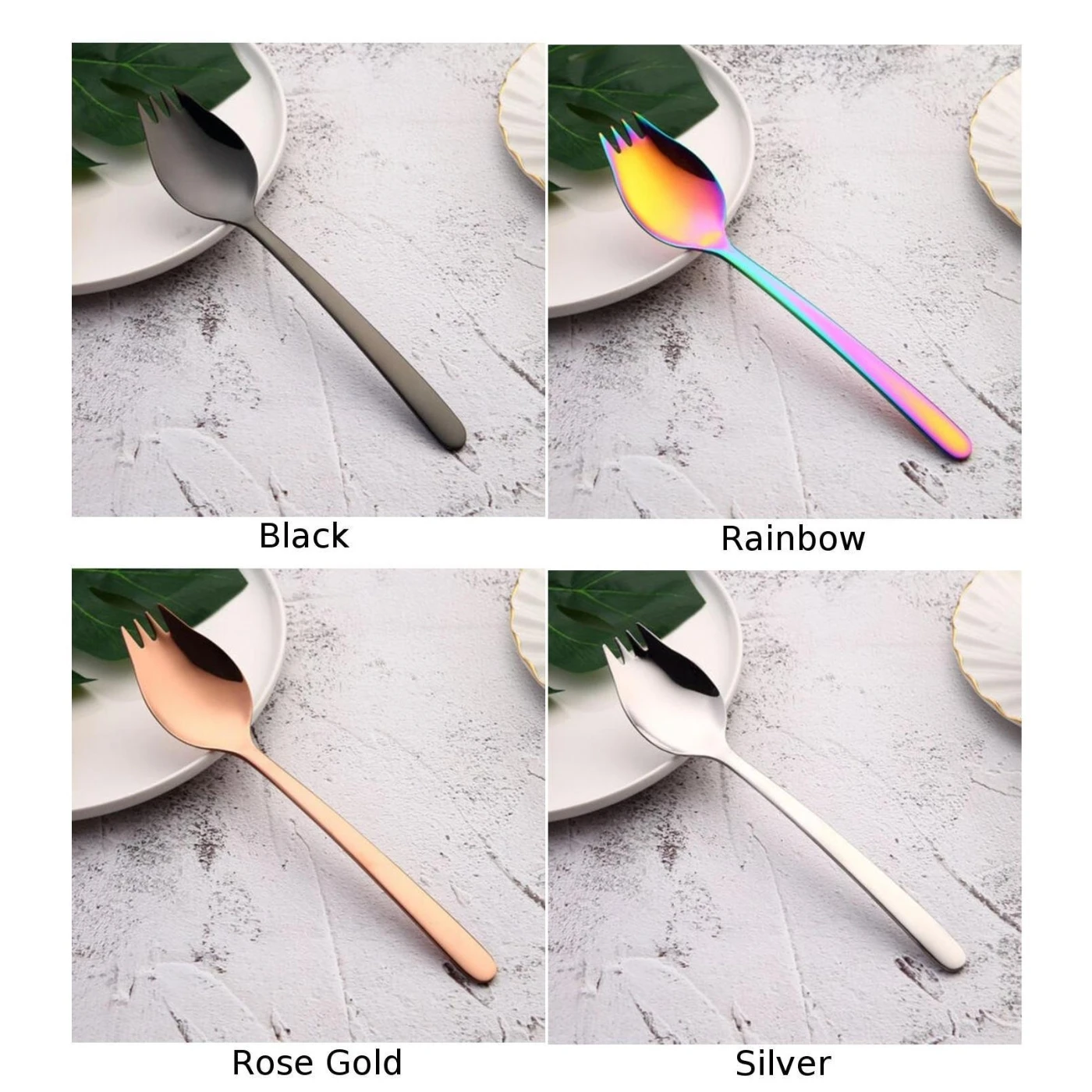 2 в 1 открытый нержавеющей стали Spork Ложка Кемпинг альпинизмом вилка Столовые приборы Инструмент