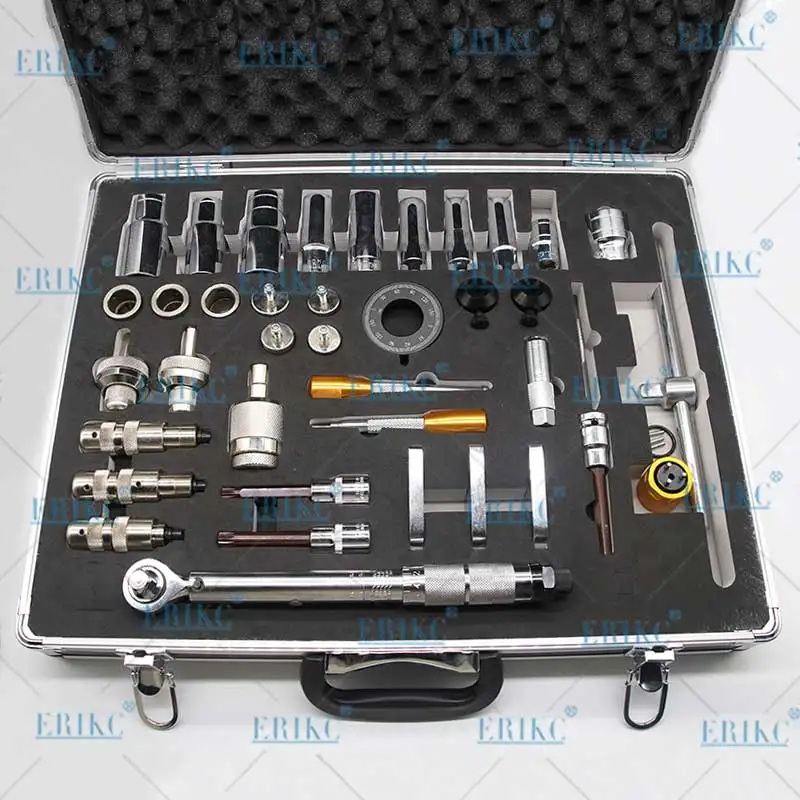 US $202.39 ERIKC New 40pcs Injector Repair Disassembly Tool Kits Diesel Fuel Injector Dismantling Equipments For Bosch Denso Delphi CAT