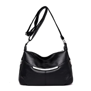 

Fashion female bag mom bag new ladies shoulder bag PU soft leather travel shopping crossbody bag