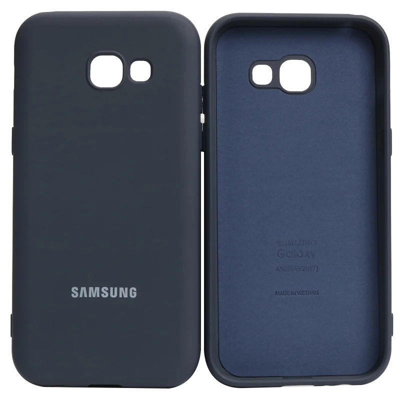 A520 2017 Case Samsung Galaxy A5 2017 A520 Silky Silicone Cover High Quality Soft-Touch Back Protective Shell A7 2017 A720 belt pouch for mobile phone Cases & Covers