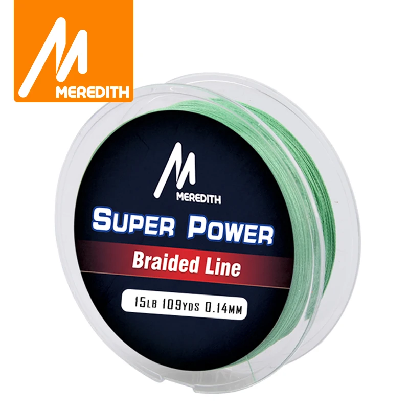 

MEREDITH 100M 4 Strands Braided Fishing Lines Multifilament PE Fishing Line 10-40LB Diameter 0.09-0.30mm