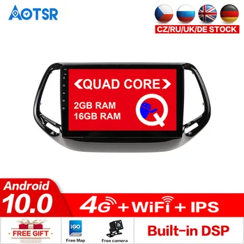 

AOTSR Android 10.0 Car Tracker For JEEP Commander 2016-2019 Car GPS Navigation Tape Recorder Head Unit DSP IPS DVD Player radio