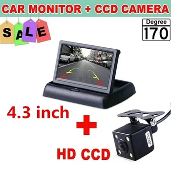 

4.3 Inch Display Folding Two-way Av Video Input Reversing Priority Car Waterproof Reversing Camera 4LED