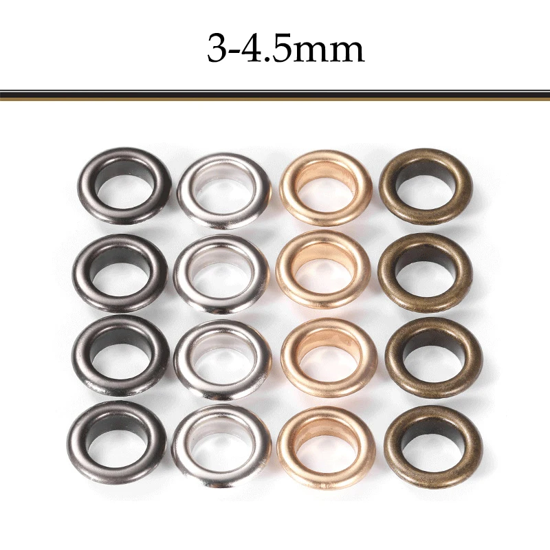 5 colours copper Metal Eyelets Garments Installer Clothing Bags DIY eyelets for 3/3.5/4/4.5/5mm 50 sets brass rivets