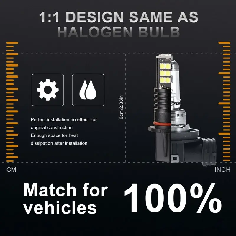 DC12V-P13W-24LED лампы автомобиля противотуманная фара пара белый светильник Замена для вождения автомобиля