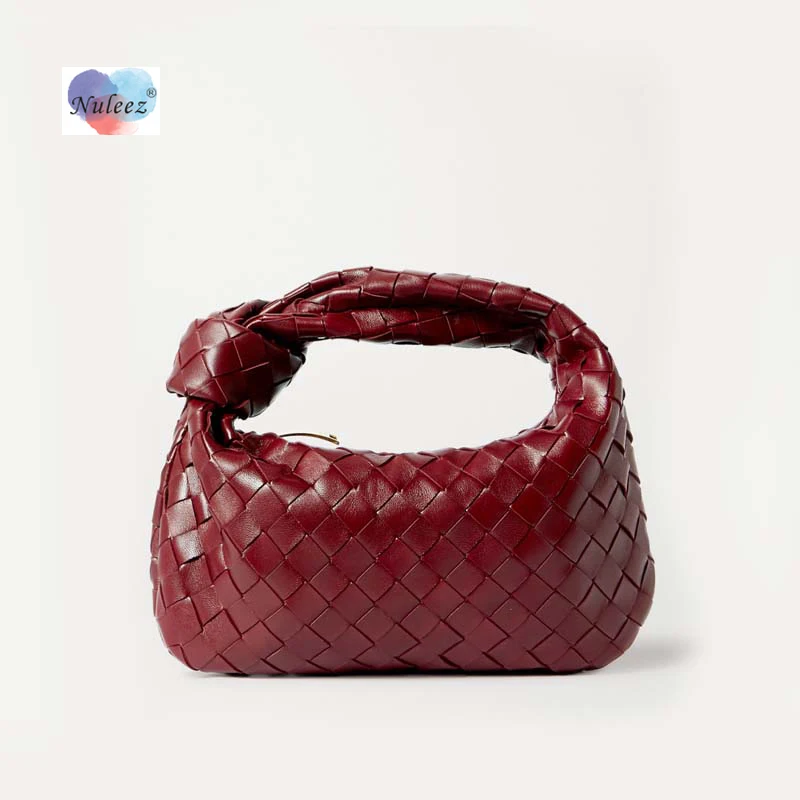

Nuleez knit cowhide leather tote-bag women saddle latest collection clutches luxury handbag