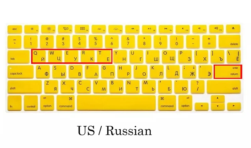 gaming cooling pad EU US Russian Language Keyboard Skin for Macbook Air 13 Russian Keyboard Cover A1466 Waterproof Keyboard Film Protector 13 inch laptop bag Laptop Accessories