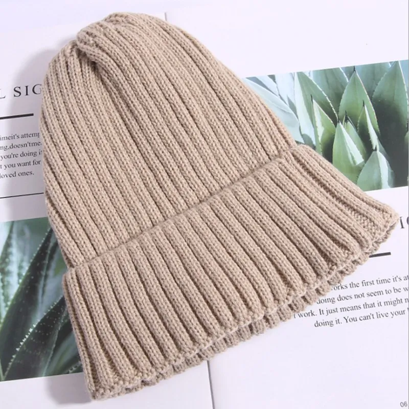 winter beanie MYZOPER 2019 New Street Dance Korean Version Hip Hop Beanie Solid Color Keep Warm Unisex Simple Knitted Hat Adult Cap fisherman skully Skullies & Beanies