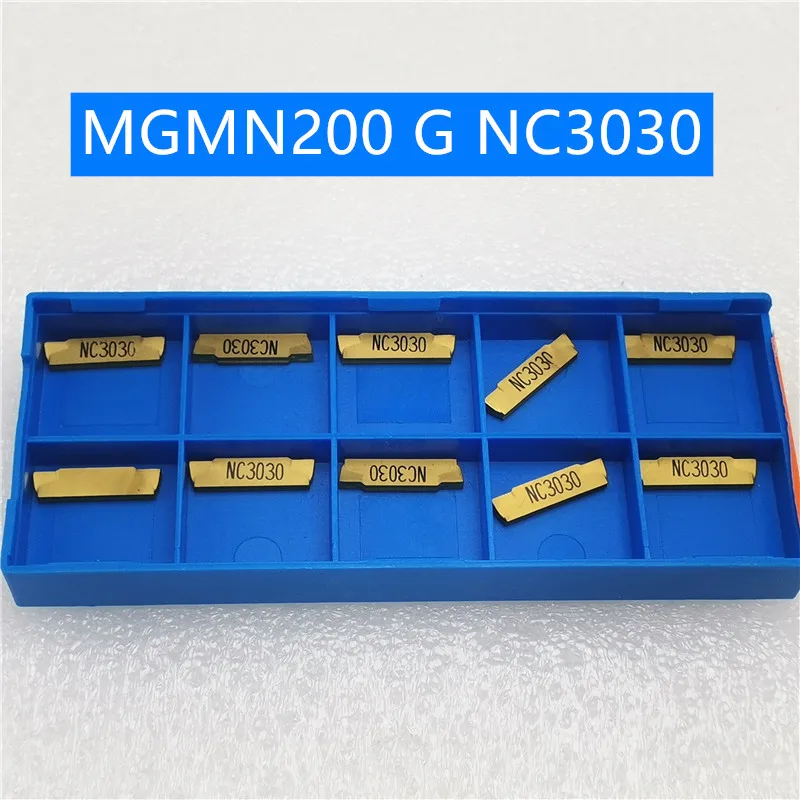 

100PCS MGMN200 G NC3030 Carbide Insert grooving cutting tools CNC turning tool for metal Cutting plate turning chisel