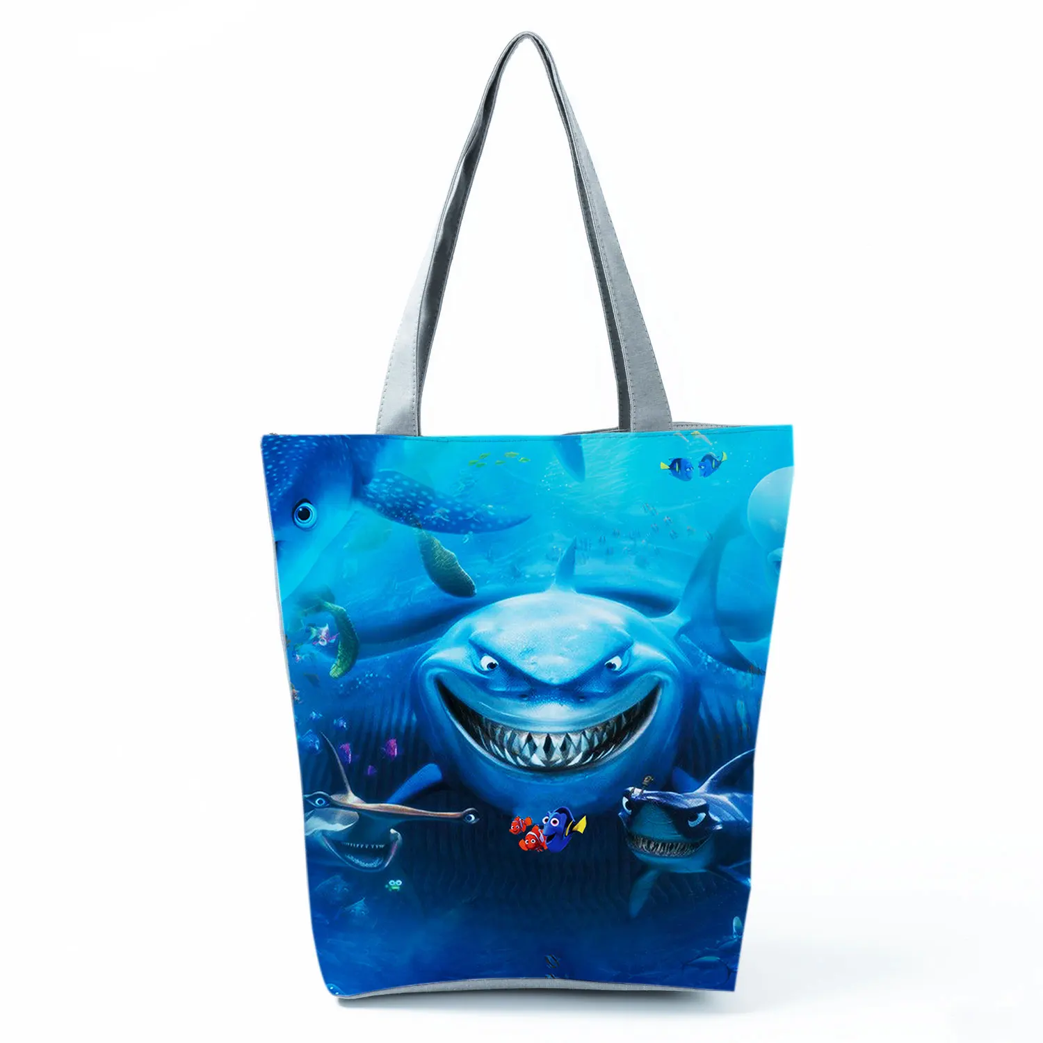 Disney Finding Nemo Printed Handbag Dory Graphic High Capacity Shoulder Bag Fish Reusable Shopping Bag Casual Women Beach Tote