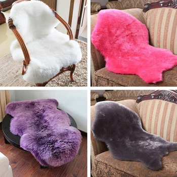 

90X60cm Wool Soft Seat Pad Plush Fur Sheepskin Chair Cover Carpets Blanket Carpet Decor Chairseatpad Bedroom Warmcarpet Luxury