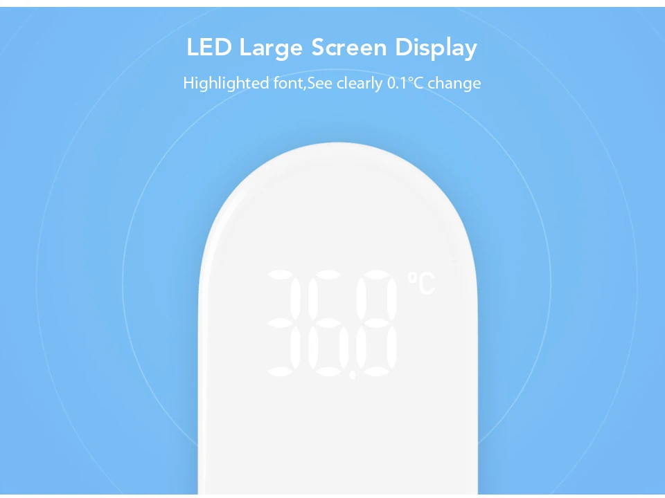 Original Xiaomi Mijia iHealth Thermometer LED Non Contact Digital Infrared Forehead Body Thermometer for Baby Kids Adults Elders (5)