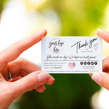 

Personalize Mini Business Thank You Insert card || Modern Insert Card | Packaging | Thank You For Your Order | Add LOGO