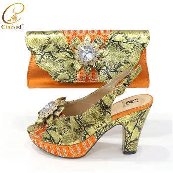 

Italian Shoes with Matching Bag Set Decorated with Appliques African Shoes and Bags Matching Set Elegant Italian Women Pumps