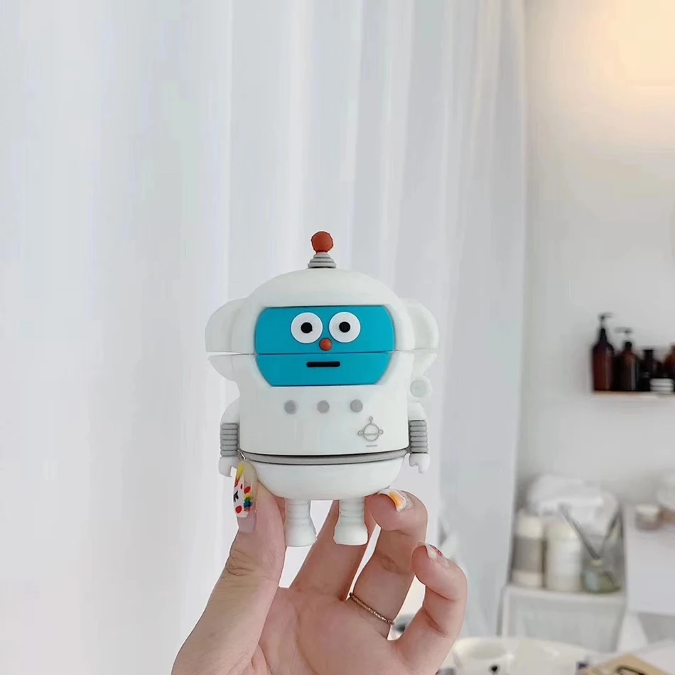 3D чехол для наушников с милыми мультяшками чехол для Airpods 2 чехол силиконовый Кот мышь чехол для Apple Air pods Earpods чехол аксессуары ремень сумка - Цвет: 741G