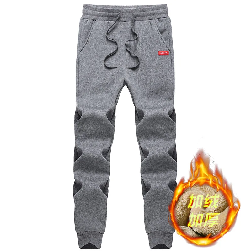 Зимние мужские спортивные штаны 4XL, теплые флисовые штаны, шаровары размера плюс, хлопковые спортивные штаны, Мужские штаны для бега