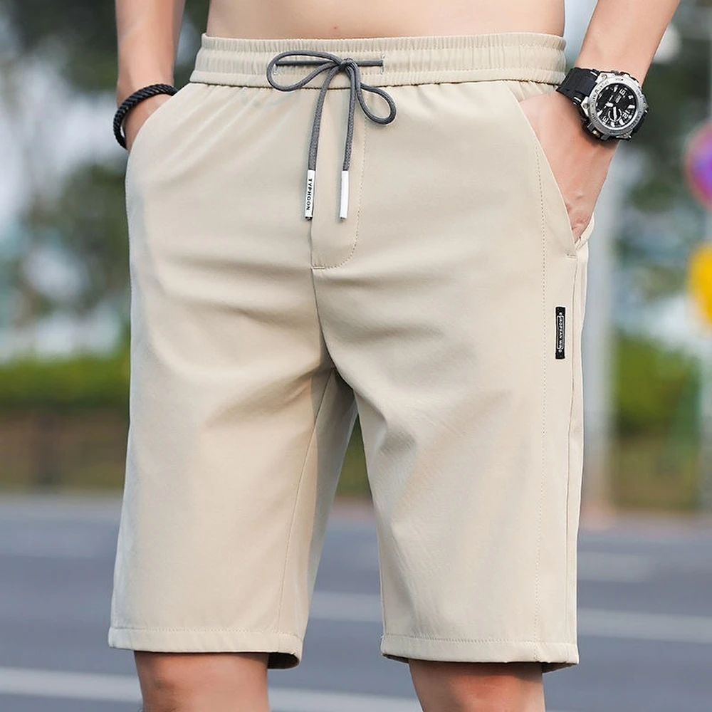 Heren Shorts Zomer 2022 Elastische Taille Shorts Plus Size Effen Kleur  Bermuda Man Mode Kleding Bodems Casual Broek|Korte broek| - AliExpress