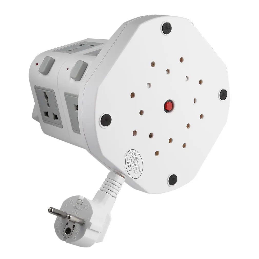ПК+ АБС защита от перегрузки от грома 7 розеток 2 usb порта 2 слоя розетки ЕС защита от перенапряжения плата питания 2500 Вт