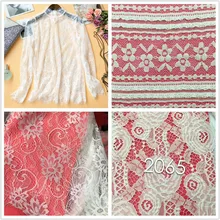 Весна и лето кружевная ткань на заказ Цветочная вышивка ткань женская одежда платье свадебное платье ткань