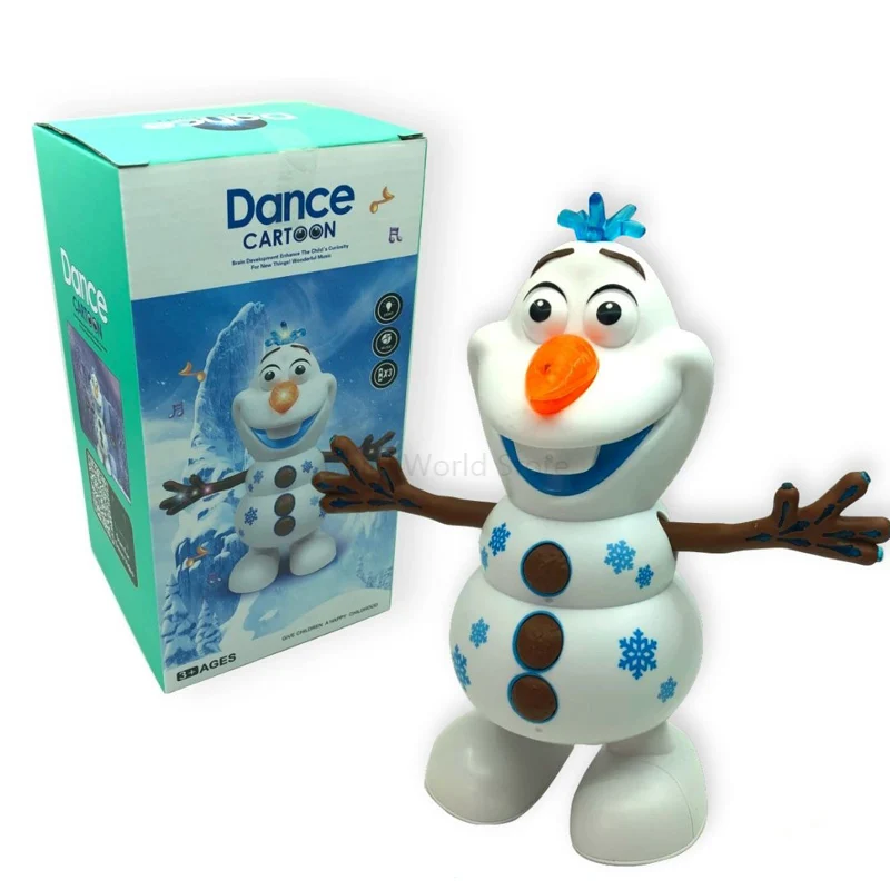Disney Forzen Olaf игрушки Электрический танцующий Снежный светильник для концертного