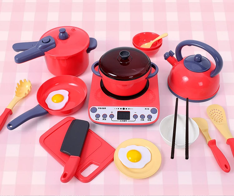 Детские Необычные кухонные игрушки, имитация кухонной посуды, игровой набор, детские игрушки для приготовления пищи, кухонные кастрюли, кастрюли, чайник, подделка еды, 3Y