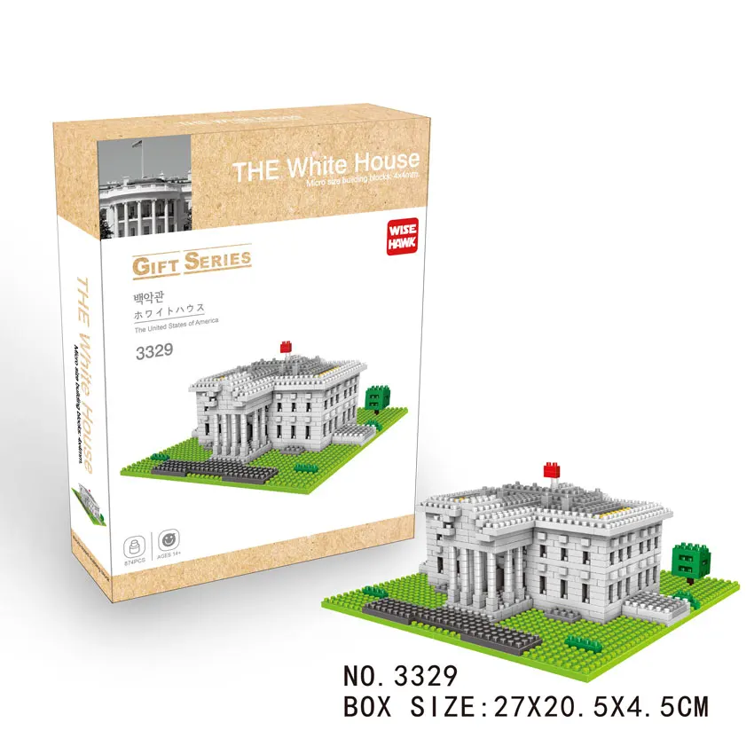 WiseHawk Новое поступление международно известная архитектура мини-блок Статуя Свободы Пластик конструкции микрокирпич развивающая детская игрушка
