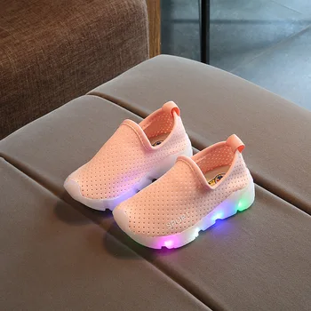 

Summer Boys Air Mesh Sneakers Girls Kids LED Shoe With Lights Sneaker Spring Autumn Shoe Children Toddler Baby Girl Sports Shoes