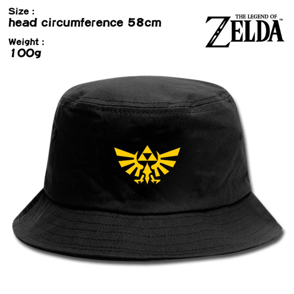 Игра Zelda, холщовые шапки-ведра для мужчин и женщин, уличная пляжная шляпа от солнца, шапки для рыбаков, черная Повседневная походная Кепка для путешествий, рыбалки, охоты
