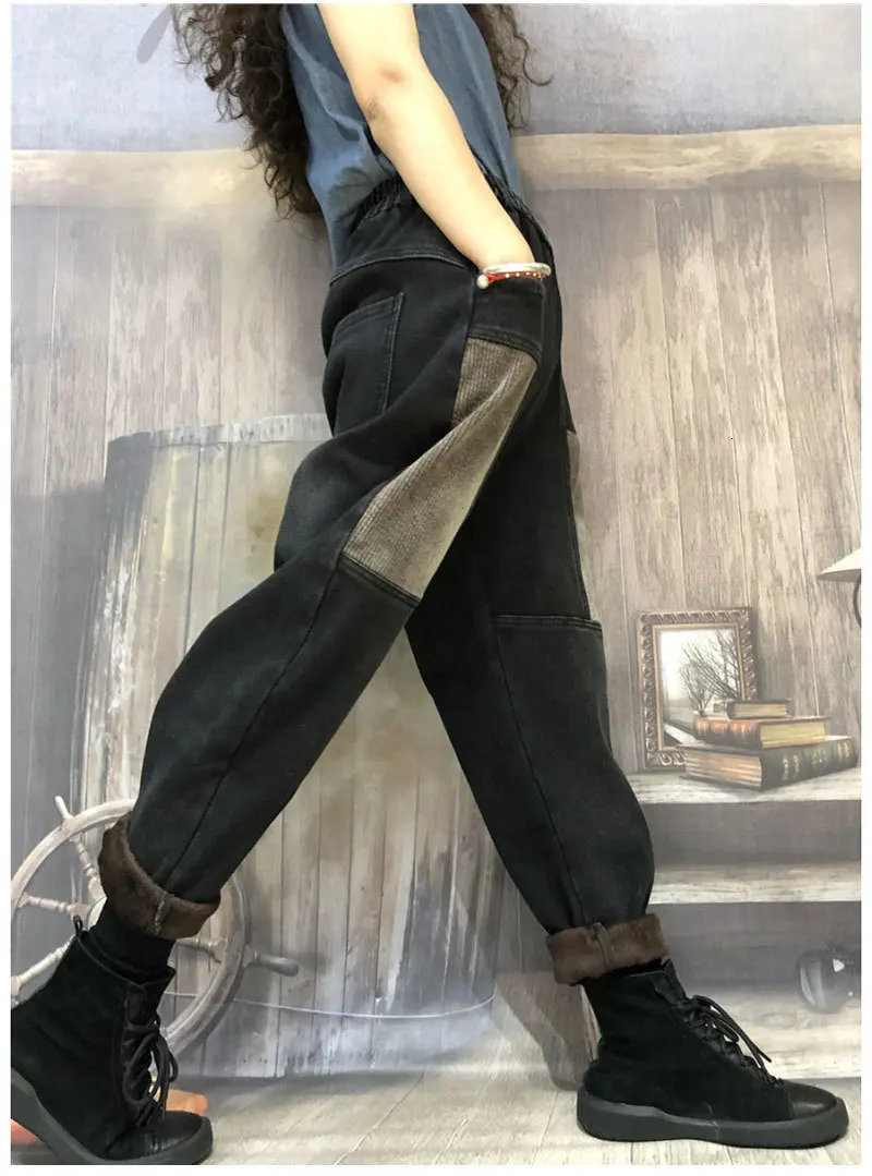 Max LuLu зима корейская мода дамы панк уличная одежда женские теплые джинсы с мехом вельветовые шаровары повседневные эластичные брюки