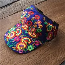 Китайская Этническая шляпа Женская бейсболка с вышивкой