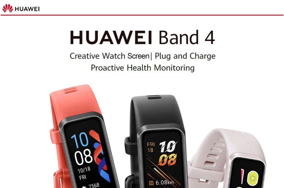 Huawei Band 4 Global Vesion смарт браслетфитнес трекер браслет с измерением давления сердечного здоровье умные электронные часы спортивные смарт браслет Водонепроницаемый браслет для мужские женские